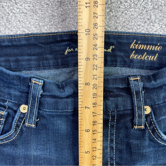 7 For All Mankind Jeans Women’s 25 Blue Kimmie Bootcut Low Rise Dark Wash - Picture 10 of 13